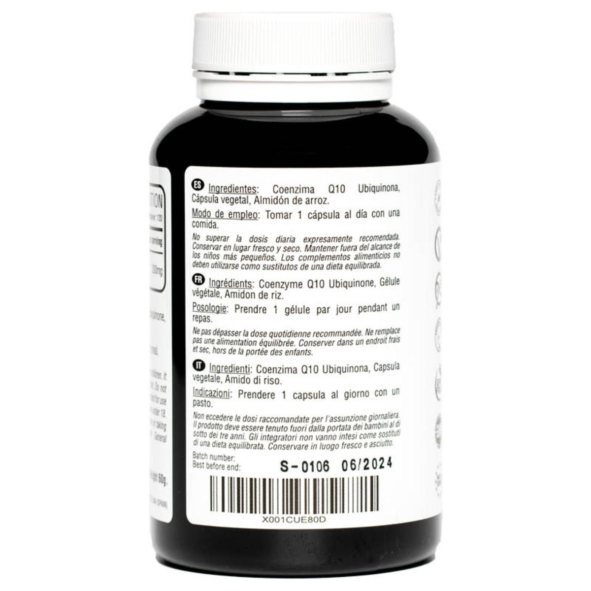 Coenzima Q10 200 mg 120 cápsulas veganas Hivital