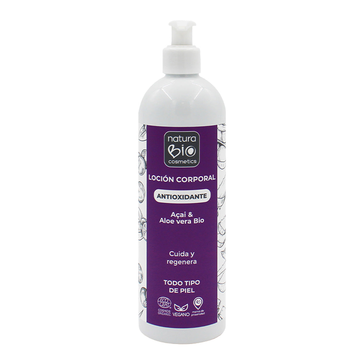 Loción corporal antioxidante Aloe Açai Bio 500 ml NaturaBIO