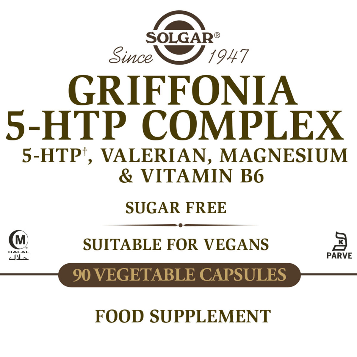 Griffonia 5-HTP complex, Solgar, 90 cápsulas vegetales