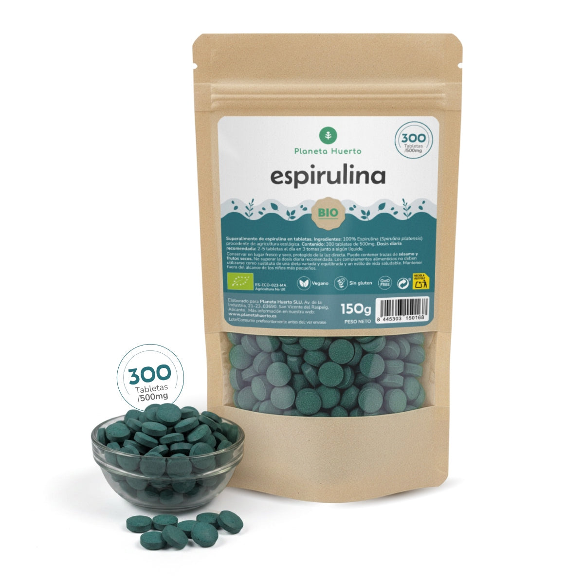Bio Spirulina 500mg Planet Orchard 300 Tabletten