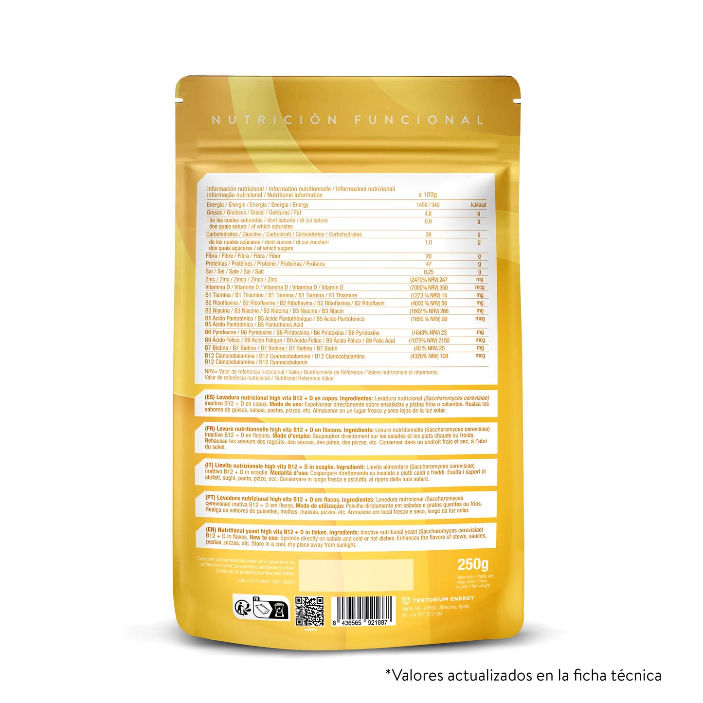 2er-Pack Nährhefe mit hohem Vitamin-D-Gehalt Energy Feelings 1 kg
