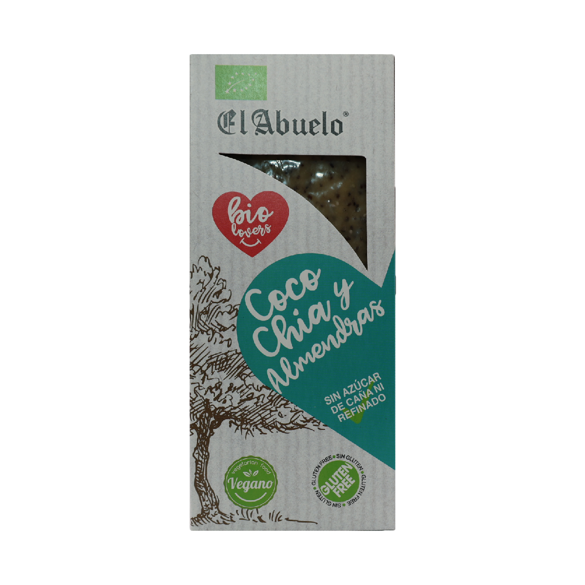 Veganer Nougat Kokosnuss, Chia und Mandeln ECO El Abuelo, 200 g