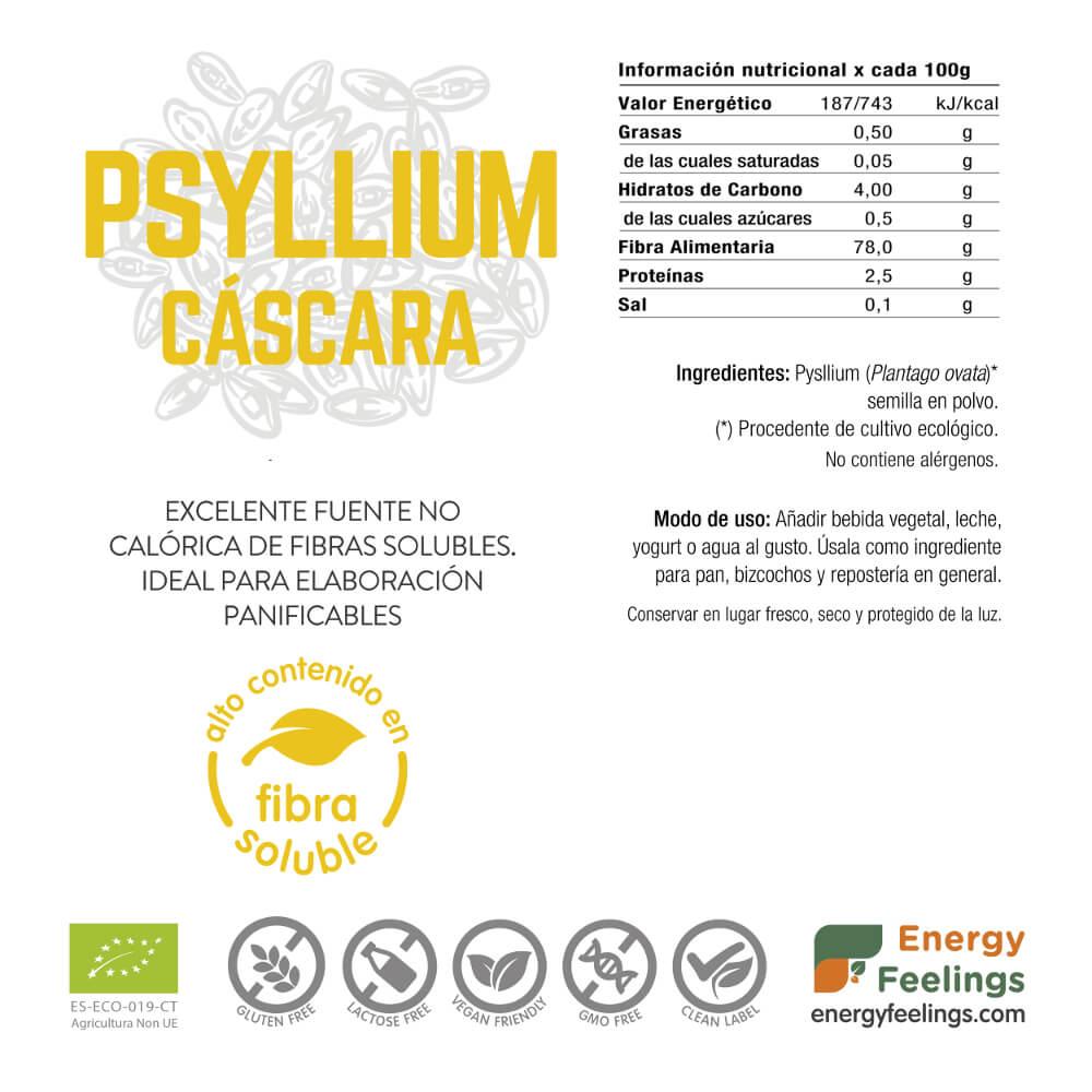 Cáscara de Psyllium Husk ECO Energy Feelings 500 g