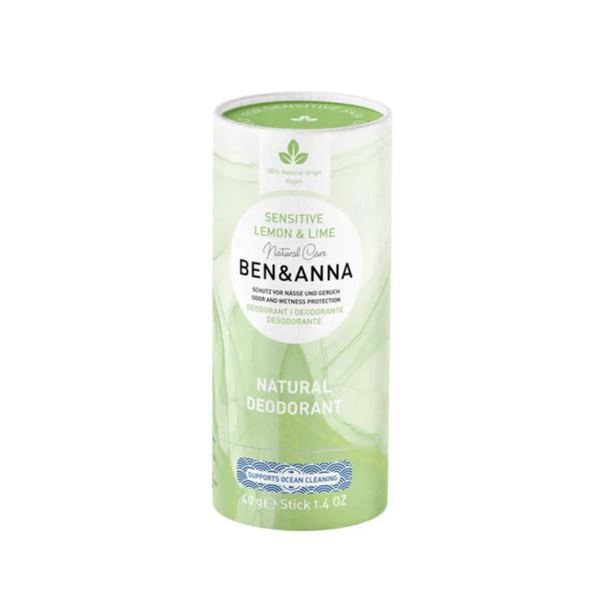 Desodorante Sensitive Lima y limón Ben&Anna 40 g