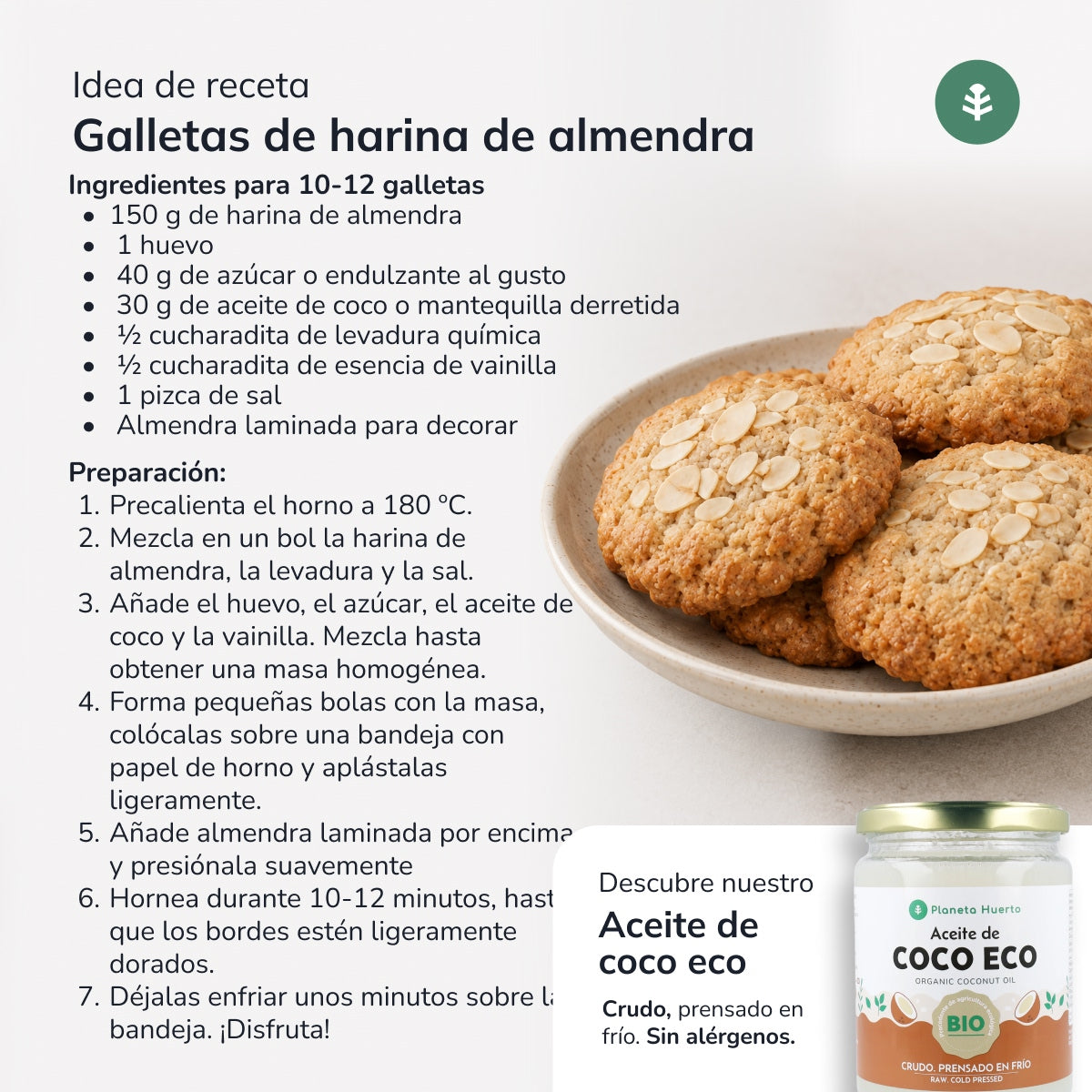 Entfettetes Mandelmehl (Mandelprotein) ECO Planeta Huerto 250 g