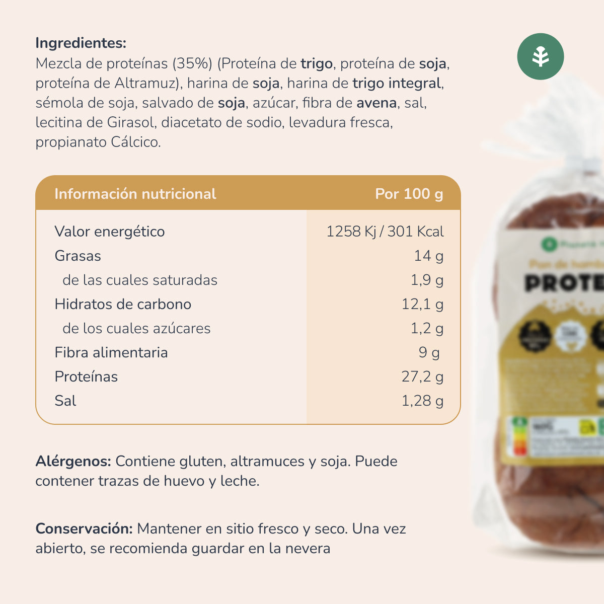 Eiweiß-Hamburgerbrötchen Planeta Huerto, 2 x 80 Gramm