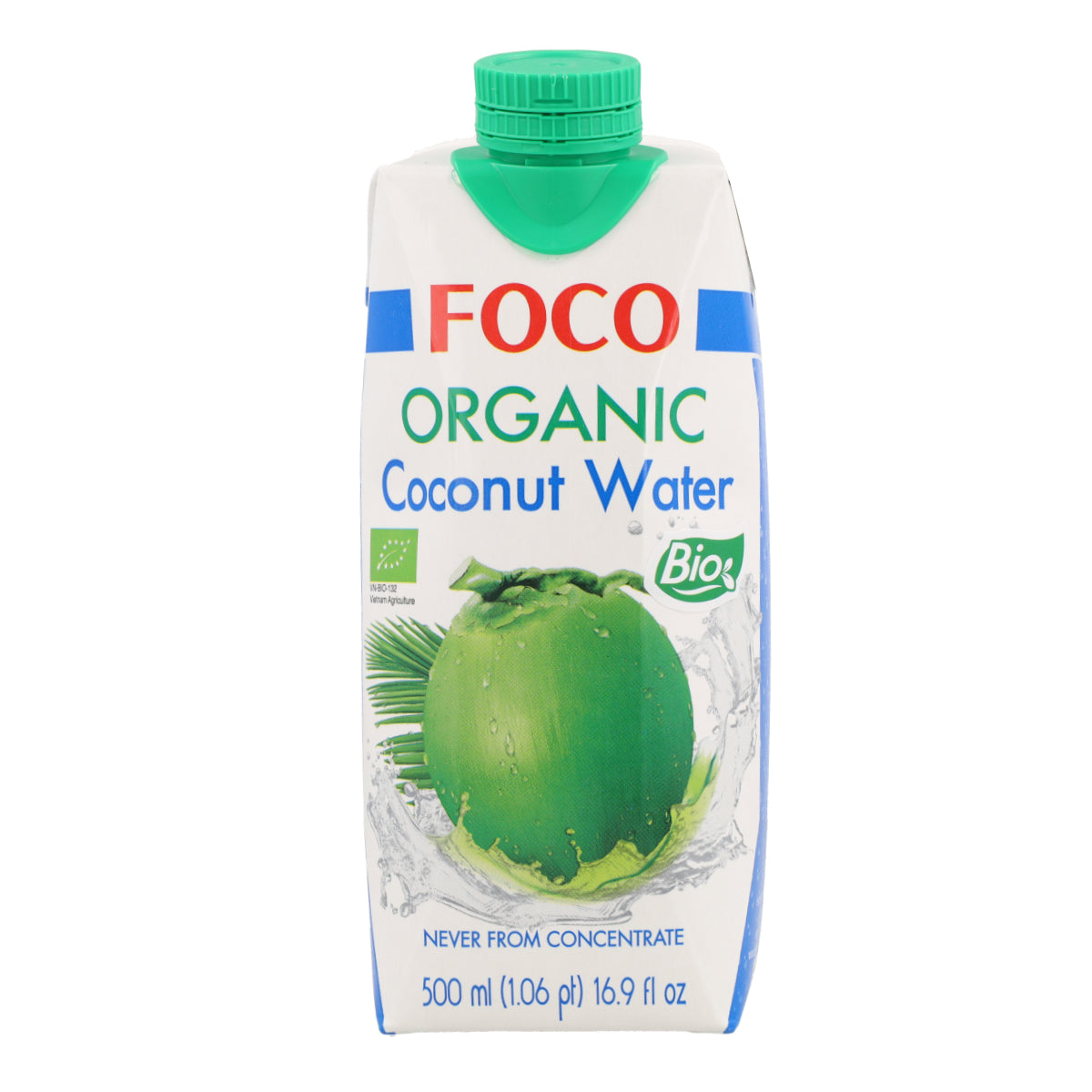 Reines Kokoswasser, 100 % natürlich Foco 500 ml