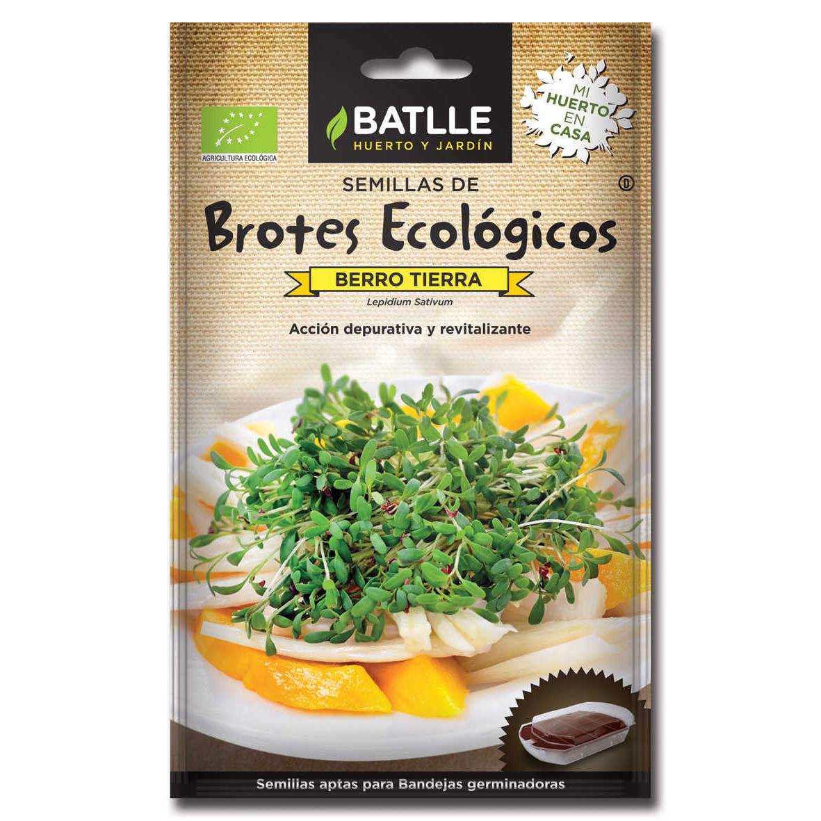 Semillas de Berro de Tierra ecológicas para germinados Batlle