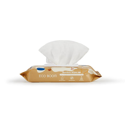 Toallitas biodegradables de Bambú Ecoboom 60 uds