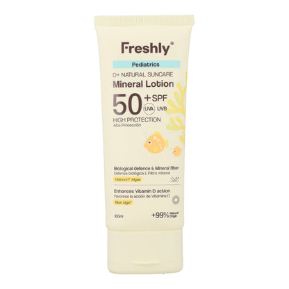 Pediatrics D+ Natural Suncare Mineral Lotion SPF50 Freshly Cosmetics 100 ml
