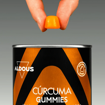 Cúrcuma con Jengibre y Pimienta Negra + Probioticos Aldous Bio 120 Gominolas