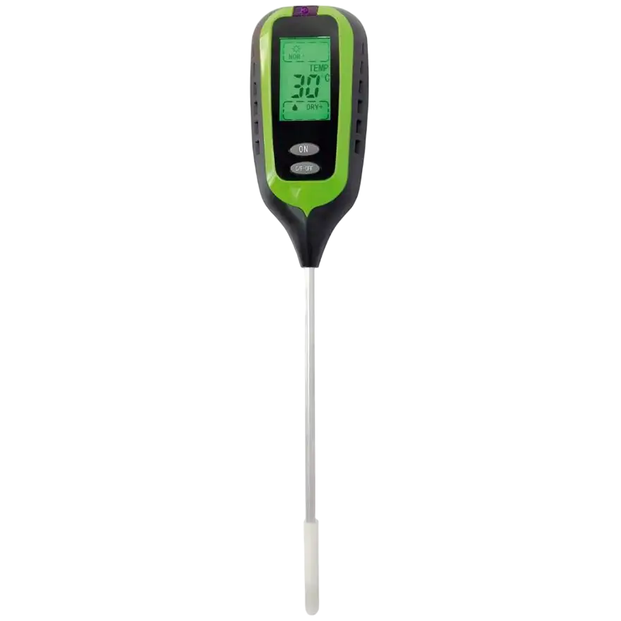 Medidor 4 en 1 luz, humedad, ph y temperatura Verdemax