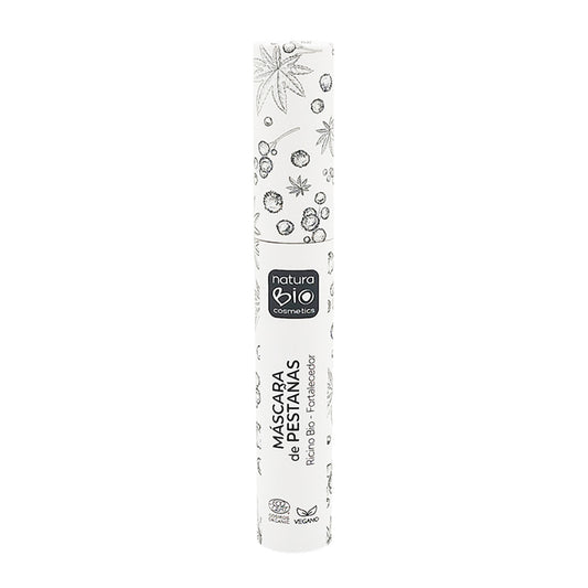 Máscara Pestañas Volumen 01 Negro Timanfaya  Con Aceite de Ricino y Pigmentos Naturales Minerales, NaturaBio Cosmetics 8ml