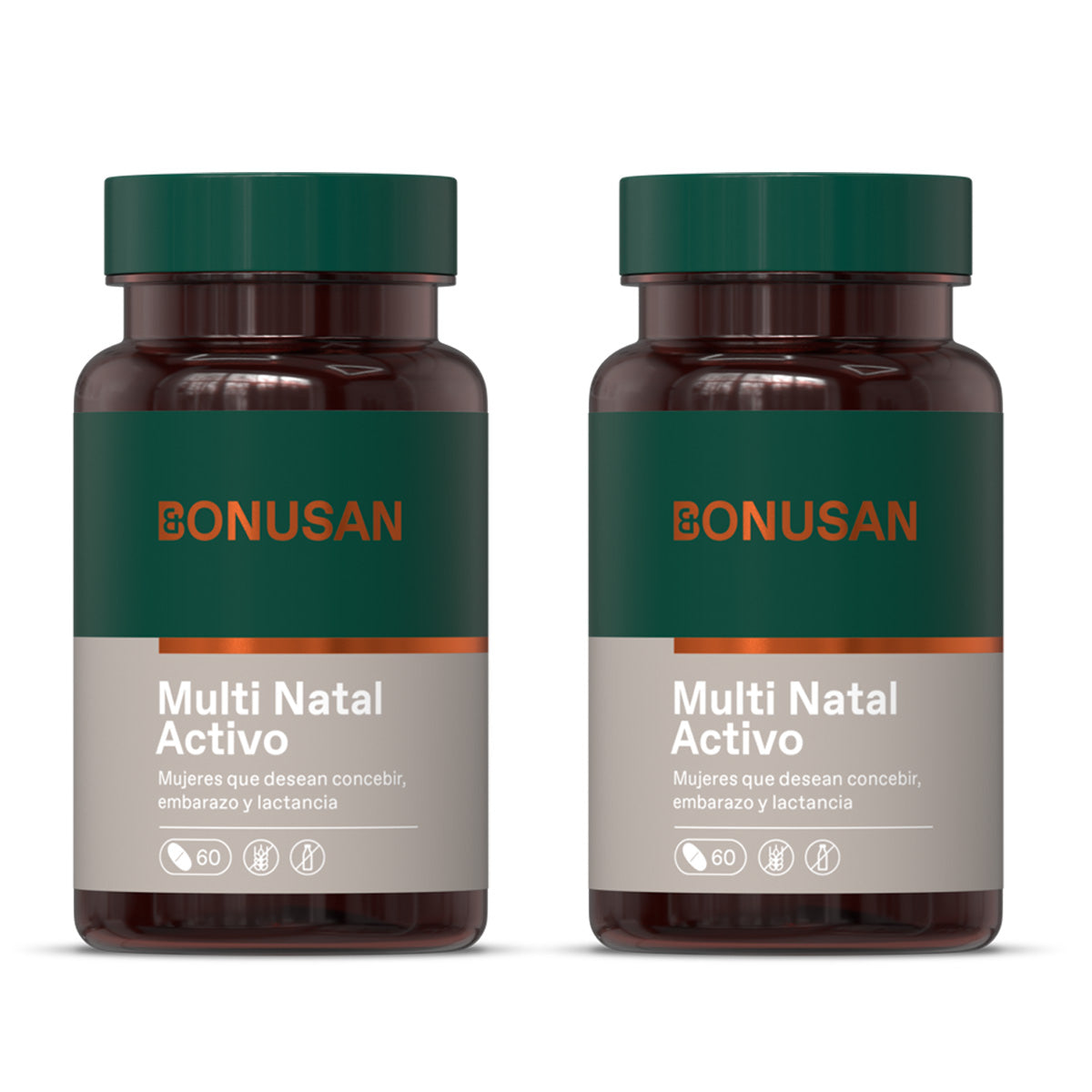 Pack 2x Multi Natal Activo, Bonusan, 60 Tabletas