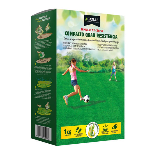 Semillas césped compacto gran resistencia Batlle 5 kg