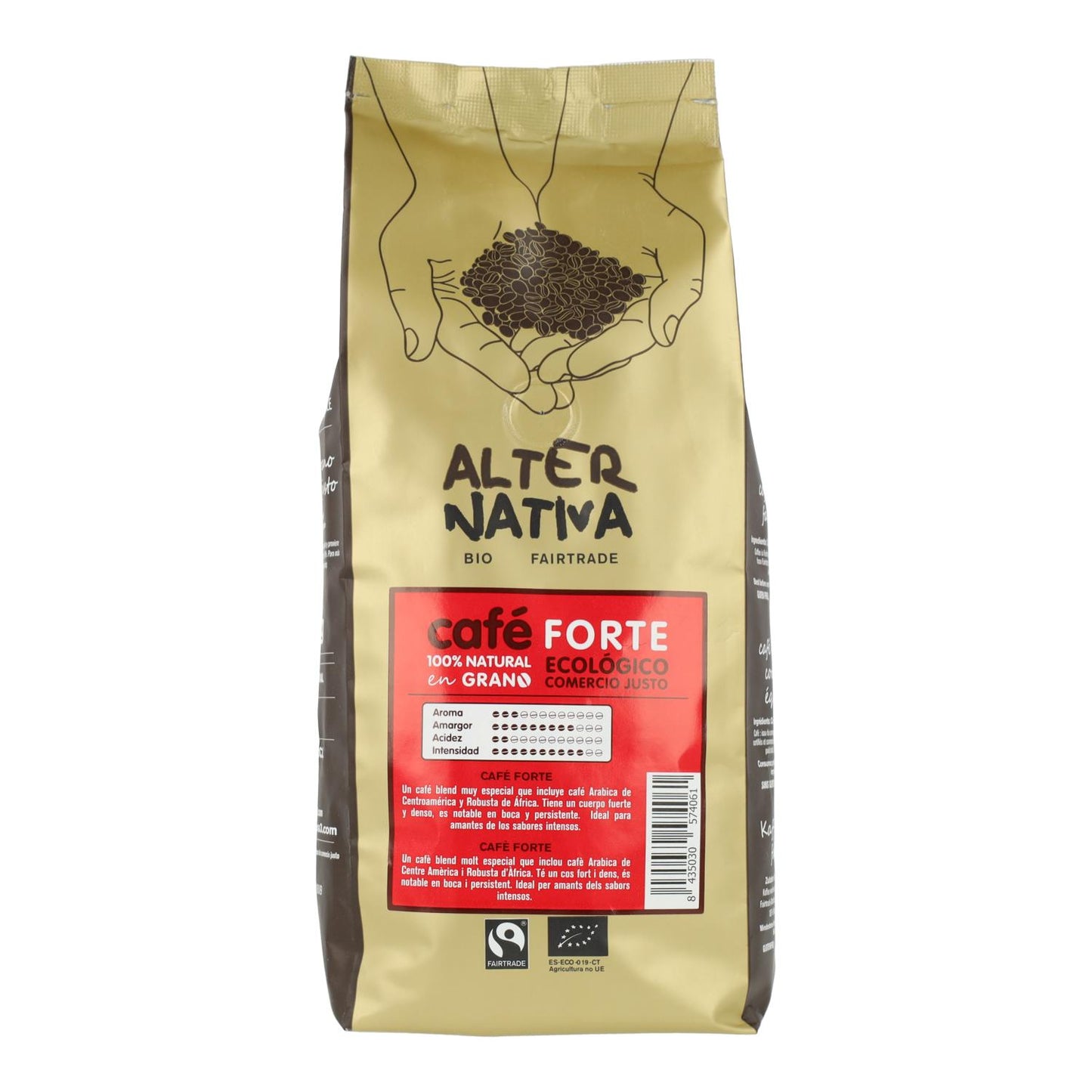 Café Biológico en grano Forte Alternativa 500g