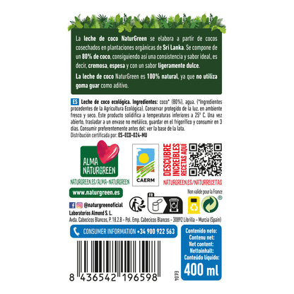 Bio-Kokosmilch NaturGreen 400 g / 400 ml