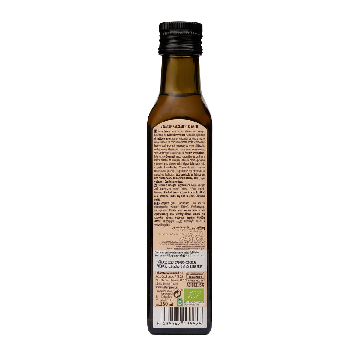 Bio-Weißer Balsamico-Essig NaturGreen 250 ml