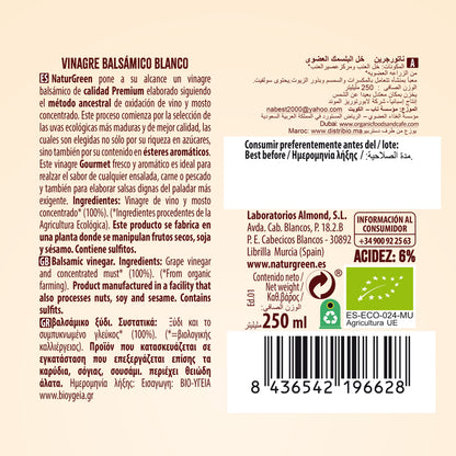 Bio-Weißer Balsamico-Essig NaturGreen 250 ml