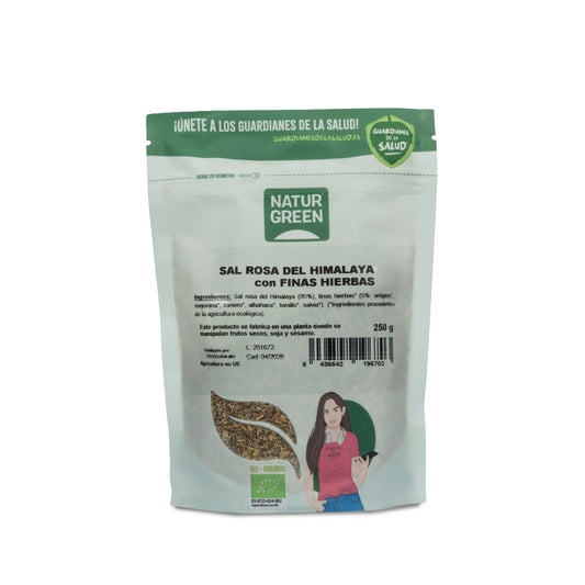Rosa Himalaya-Salz mit feinen Bio-Kräutern Naturgreen 250 g