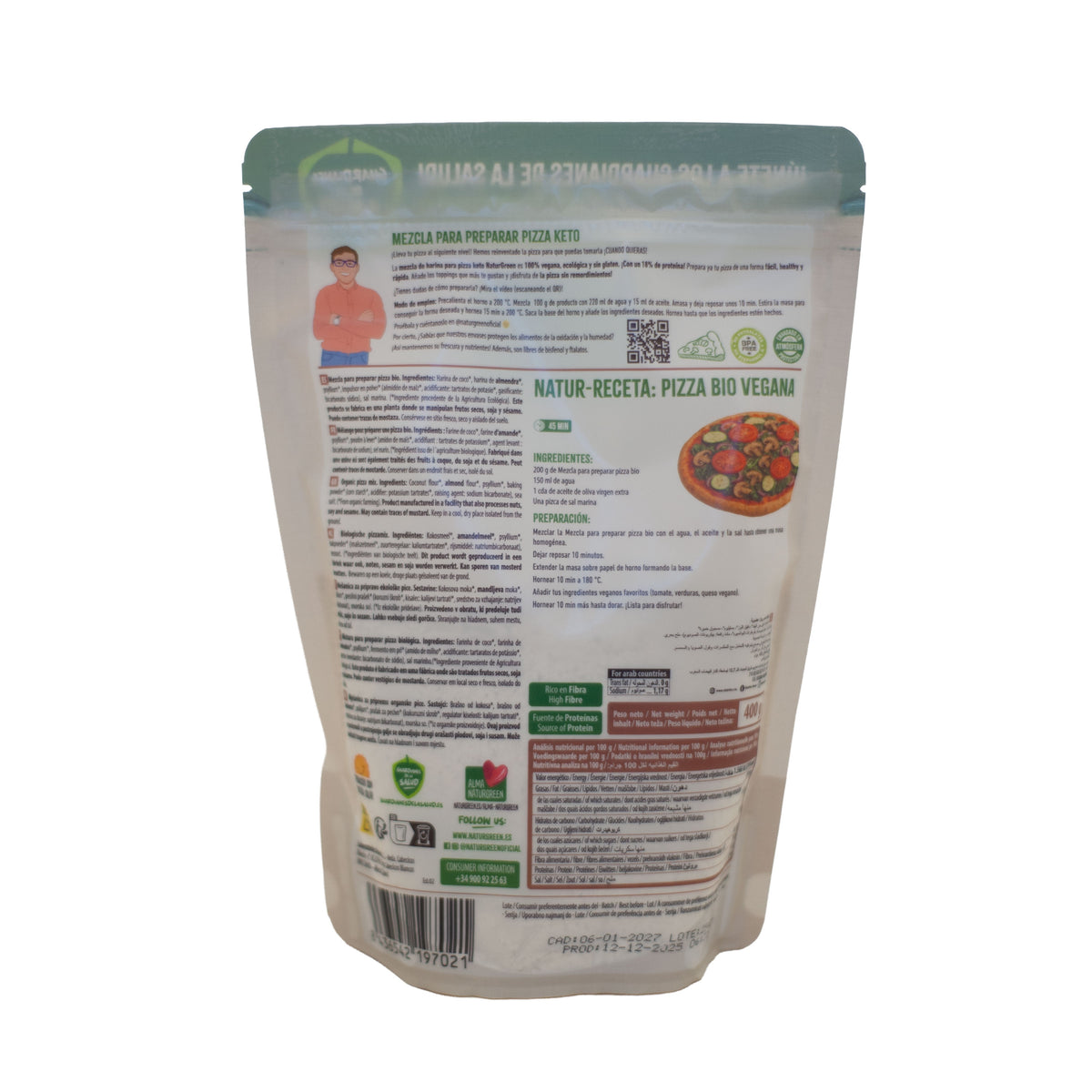 Pizzamehlmischung Keto NaturGreen 400 g