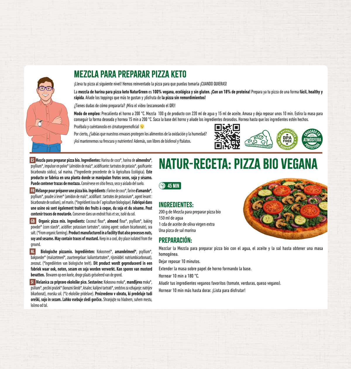 Pizzamehlmischung Keto NaturGreen 400 g