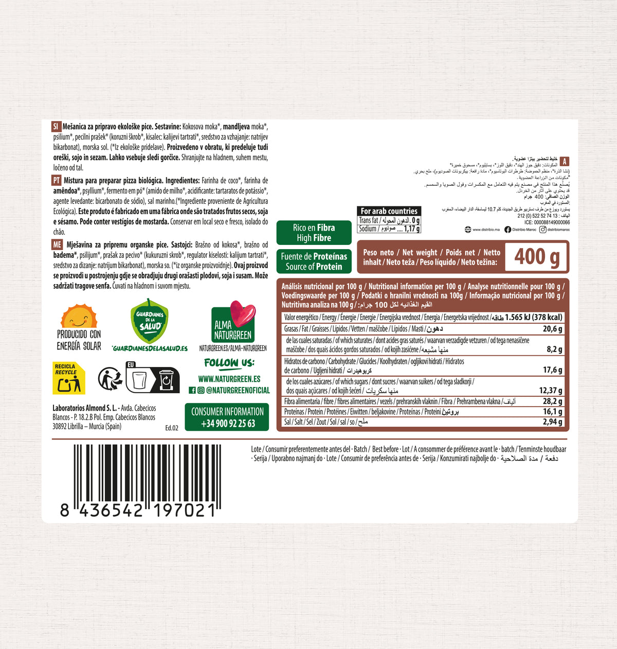 Pizzamehlmischung Keto NaturGreen 400 g