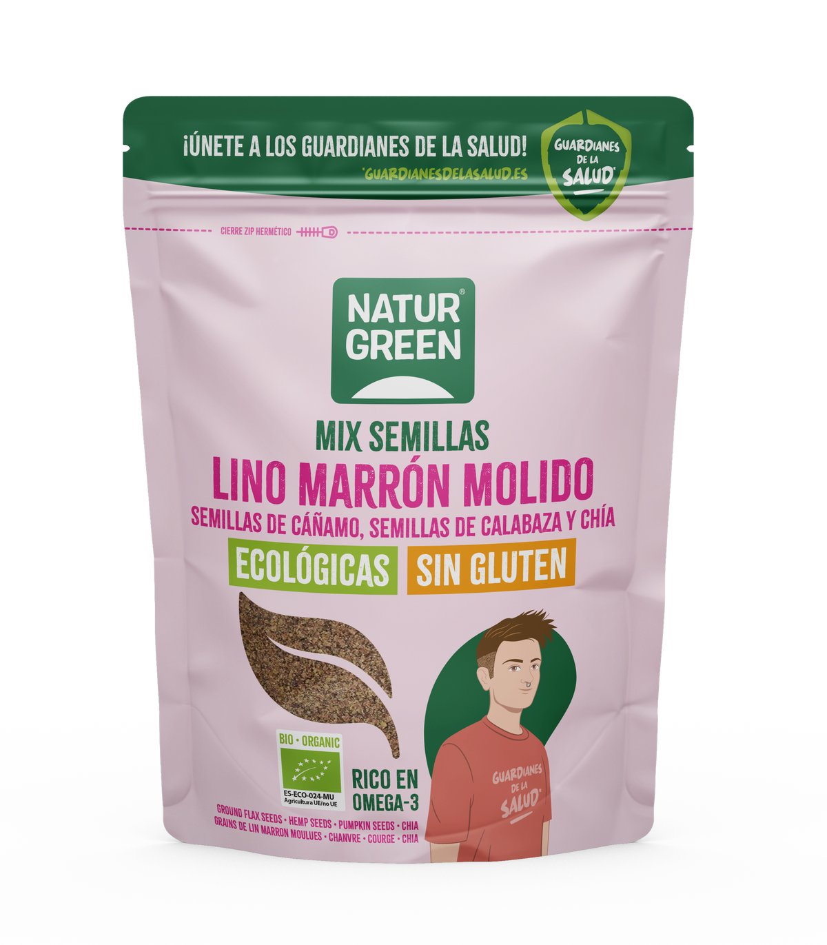 Leinsamen, Hanfsamen, Kürbiskerne und Chiasamen Bio NaturGreen 150 g