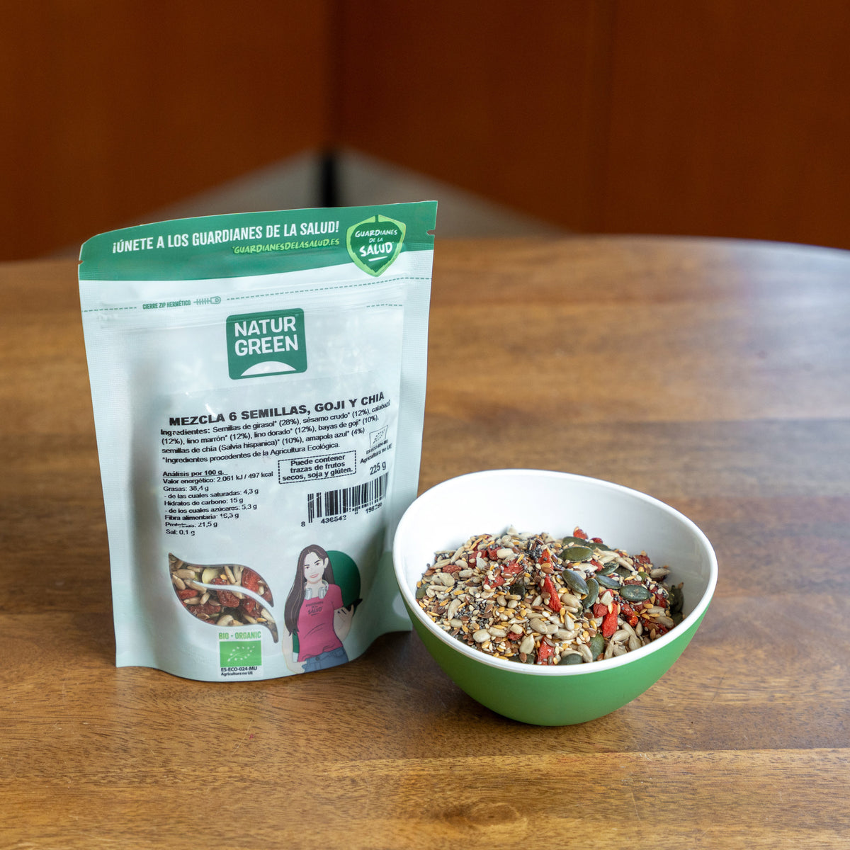 6-Korn-Mischung Goji- und Chia-Salat Bio NaturGreen 225 g