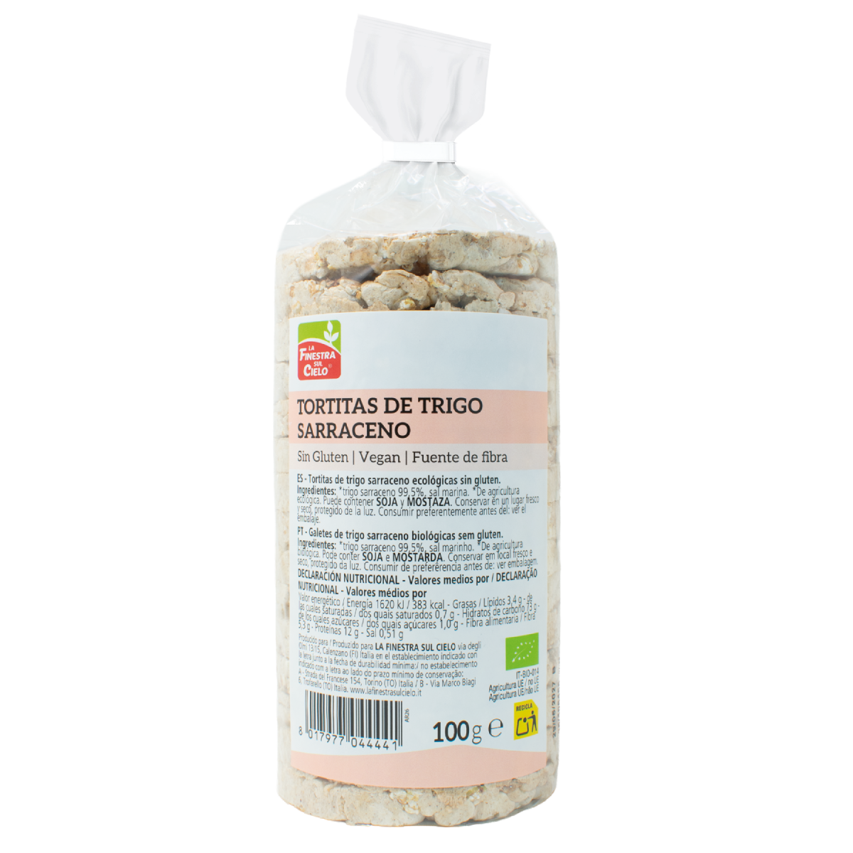 Buchweizen-Pfannkuchen mit Salz und glutenfrei BIO La Finestra Sul Cielo 100 g