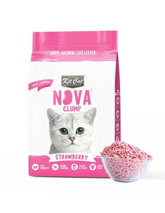 Kit Cat Arena Eco SoyaClump – Strawberry 7 l Katzenstreu