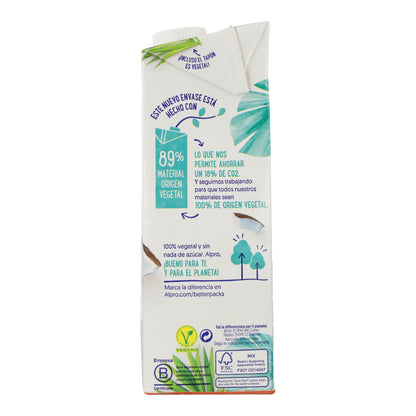 Pack 8 uds Bebida de Coco Sin azúcar Alpro 1 Litro