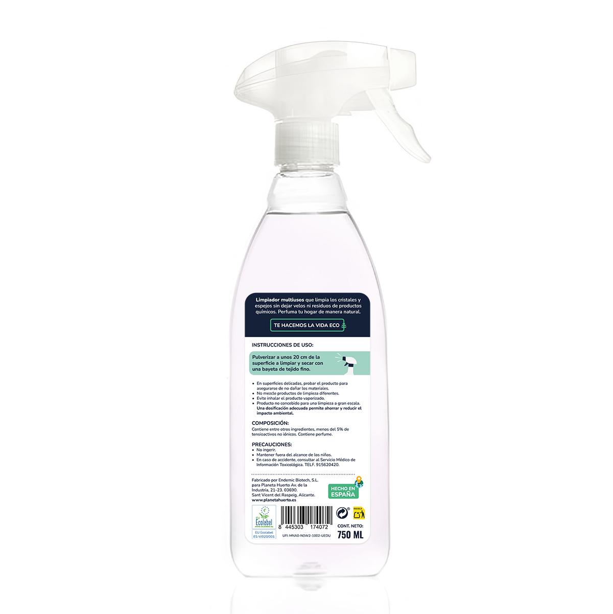Pack 3xLimpiacristales Y Multiusos Eco Planeta Huerto 750ml