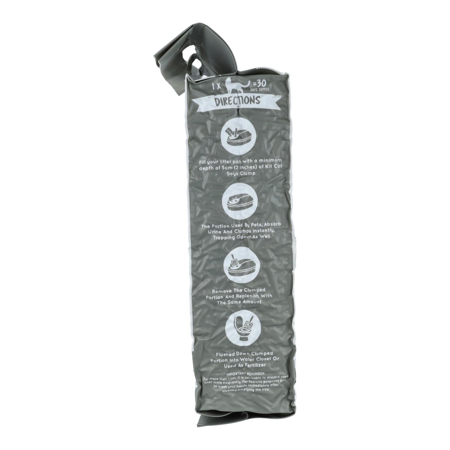 Kit Cat Arena Eco SoyaClump - Charcoal 7 L Arena para gatos