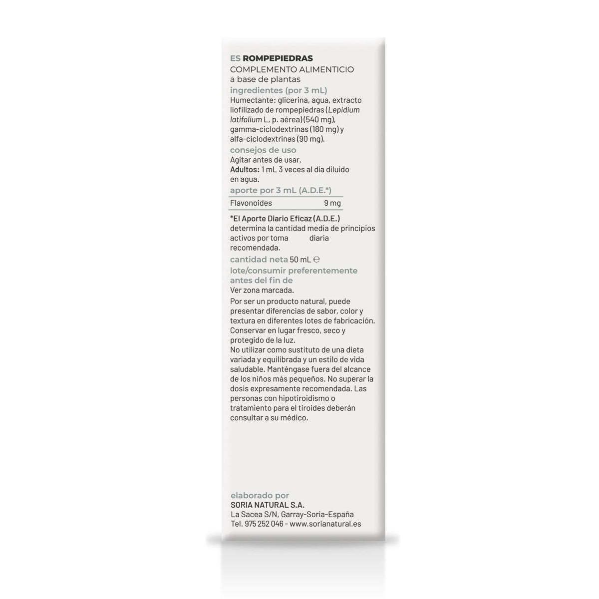 Extracto de Rompepiedras Soria Natural, 50 ml