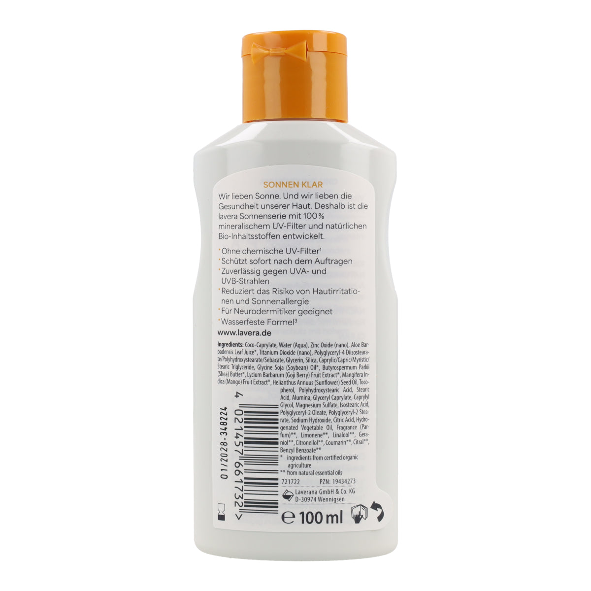 Sonnenschutzlotion Sensitive SPF 30 Lavera 100 ml