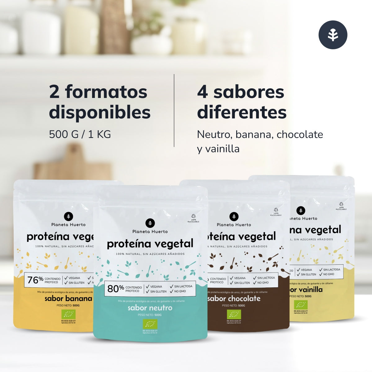 Proteína vegana ECO neutra 80% Planeta Huerto 500 g