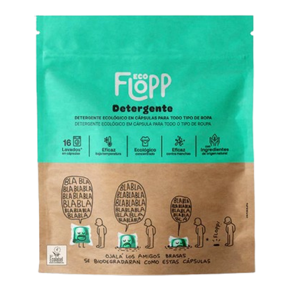 Detergente Ropa BIO Eco Pack Flopp 16 cápsulas
