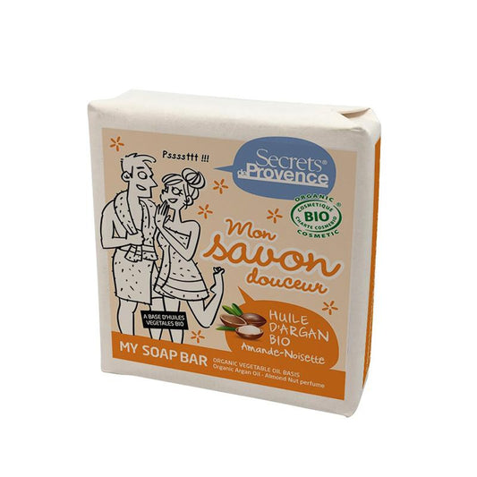 Jabón pastilla aceite de argán aroma nueces Secret de Provence 100 g