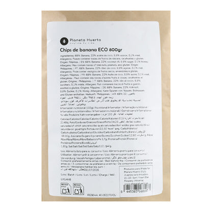 Chips de plátano ECO Planeta Huerto 800 g