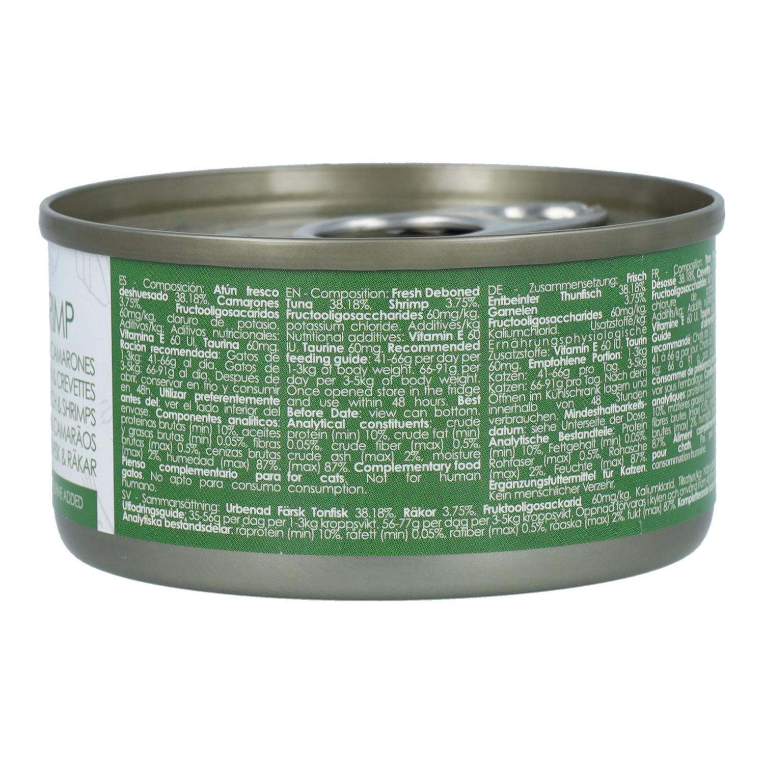 Kit Cat Lata Toppers - Atún & Camarones 80 g Comida húmeda para gatos en gelatina