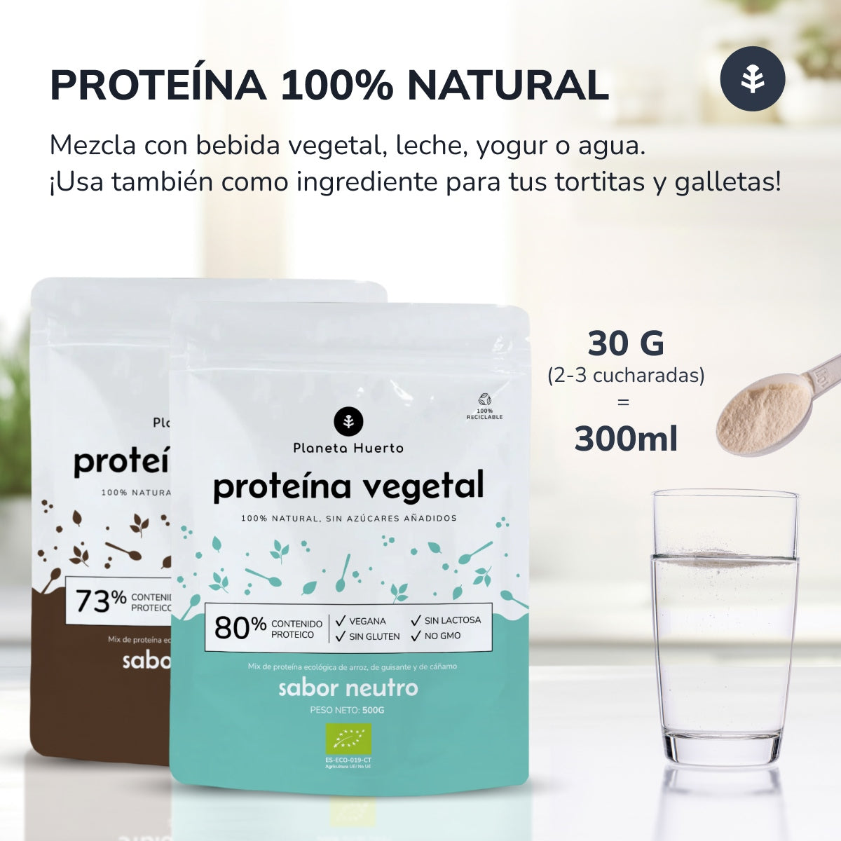 Proteína vegetal Eco 75% vainilla Planeta Huerto 1Kg