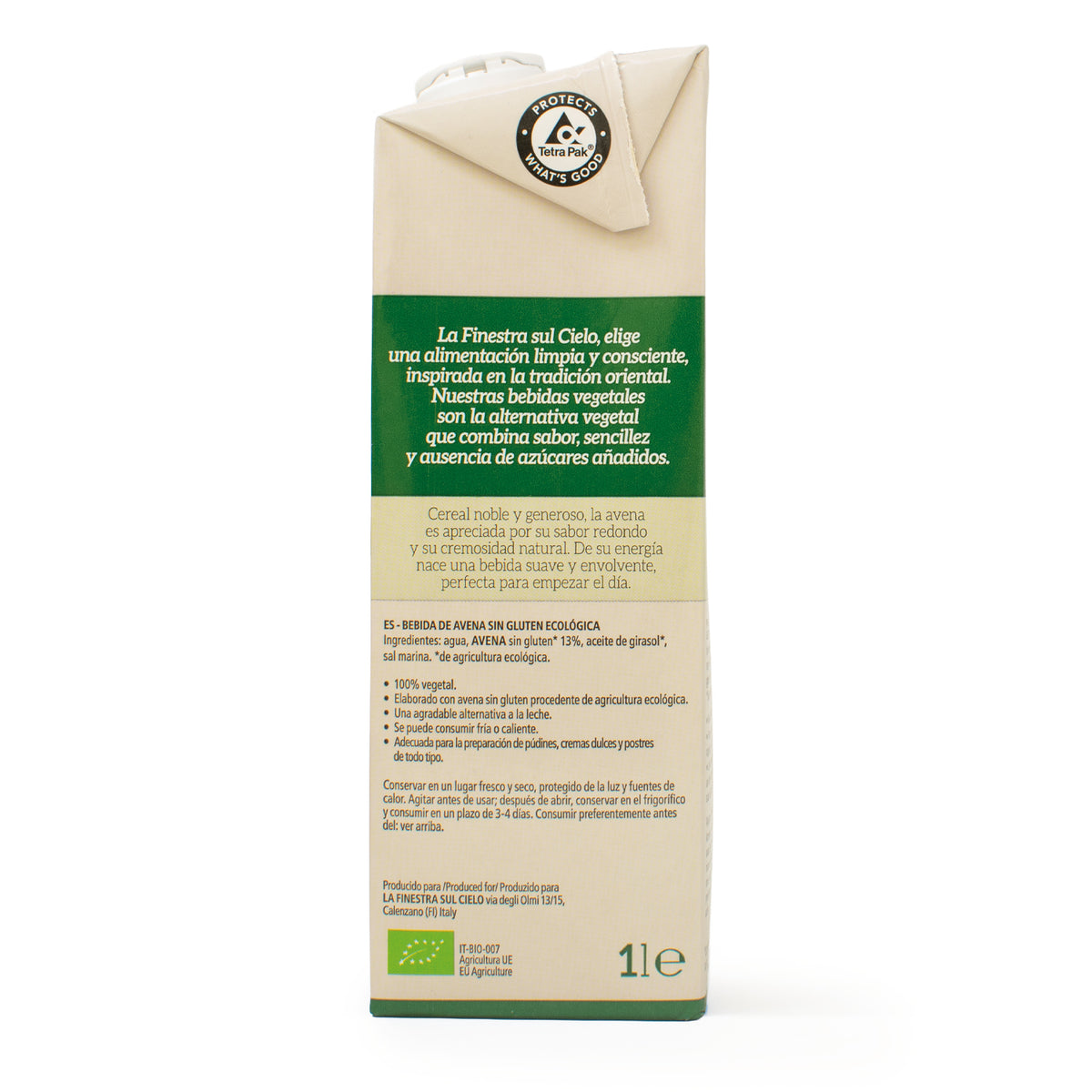6er-Pack glutenfreies Hafergetränk La Finestra Sul Cielo 1 l