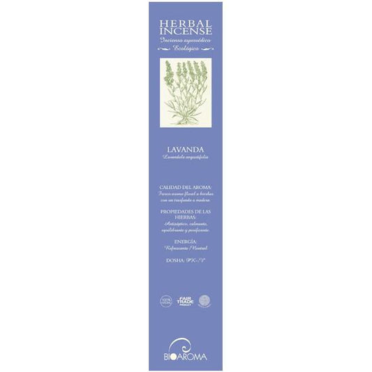 Incienso ecológico Lavanda Bioaroma, 12 varillas