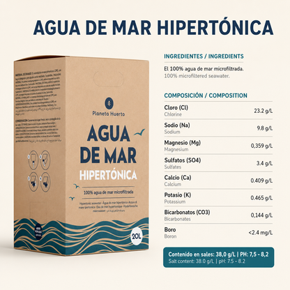 Planeta Huerto Hypertonisches Meerwasser 20 L