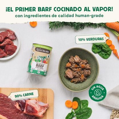 Pack Ternera barf para perros 6 x 400 g Wild Balance