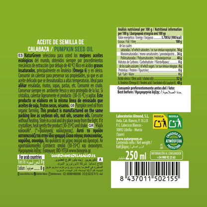 Bio-Kürbiskernöl NaturGreen, 250 ml
