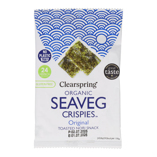 Bio-Snack aus gerösteten Nori-Algen von Clearspring 4 g