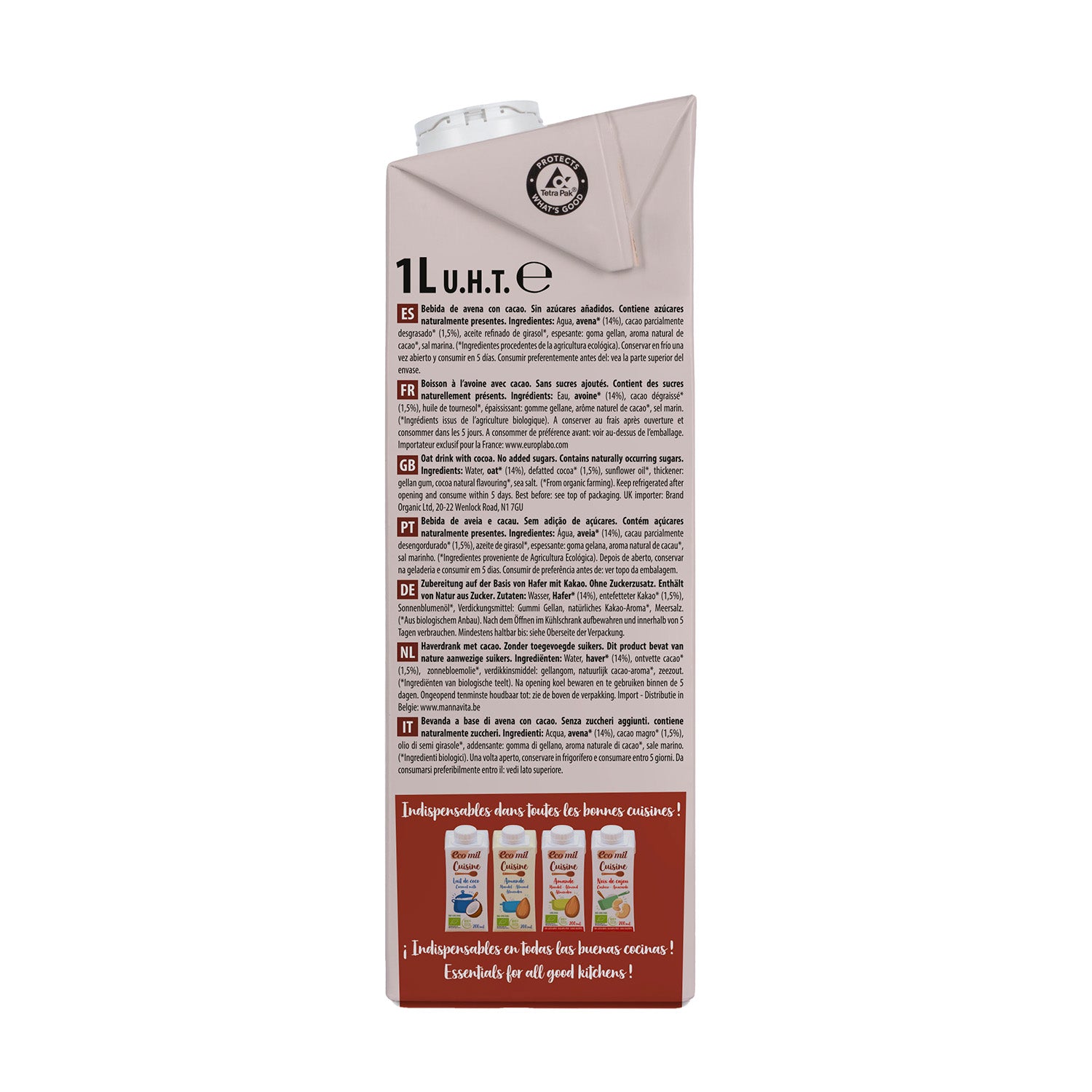 Bio-Hafer-Kakao-Getränk NaturGreen 1 l