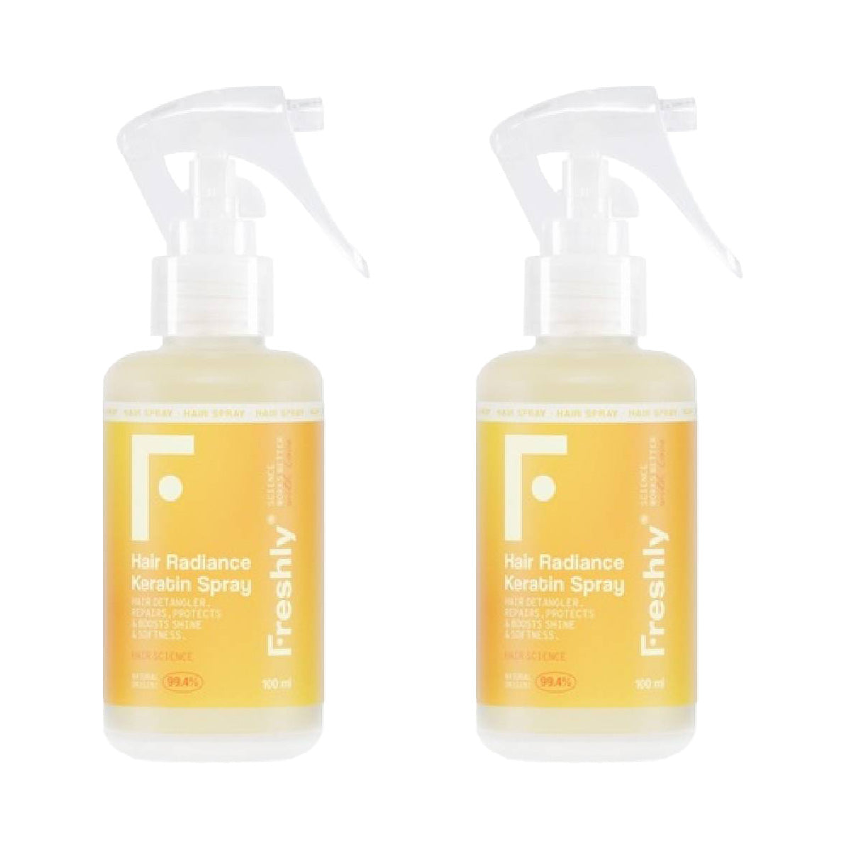Pack 2x Spray De Queratina Hair Radiance Freshly 100ml